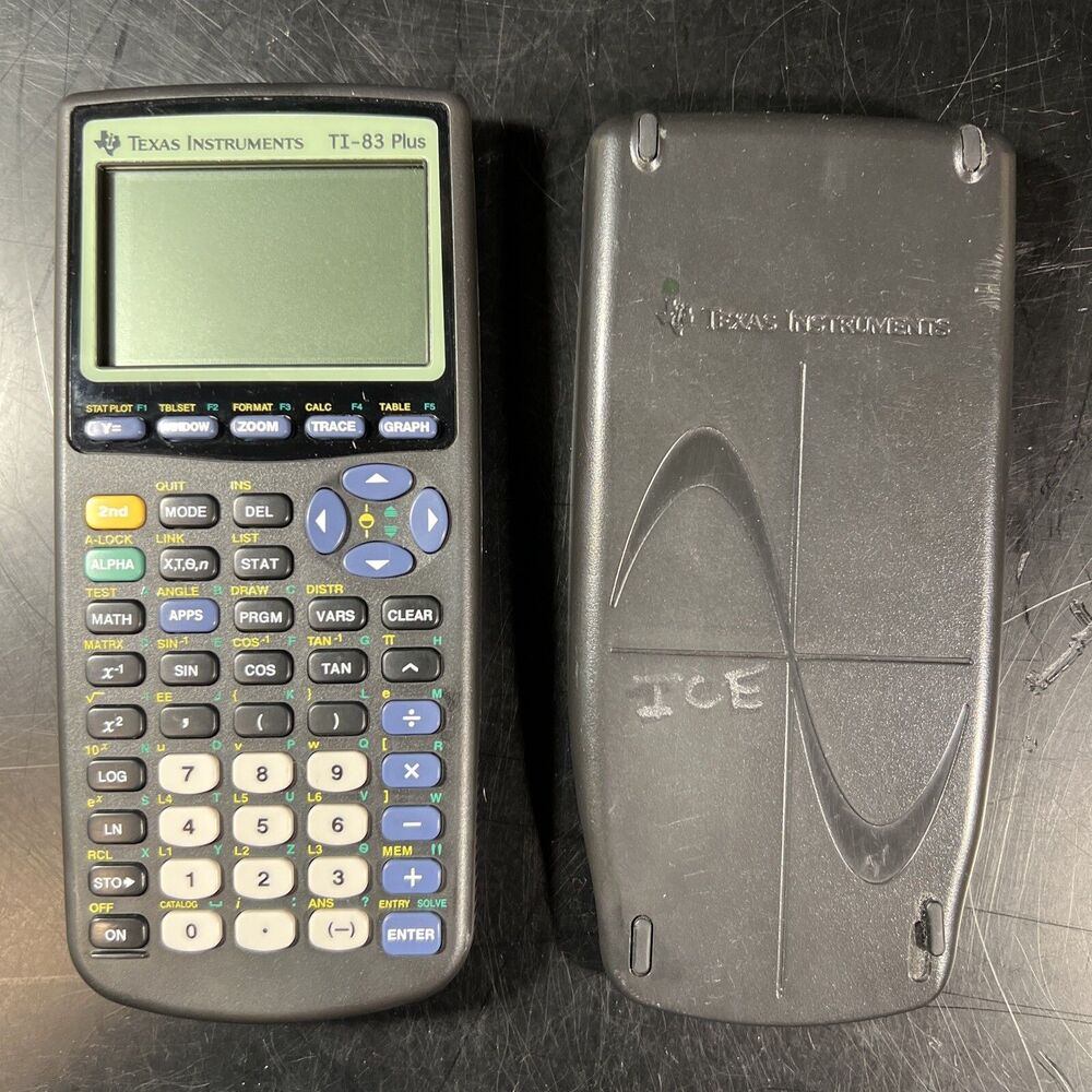 Texas Instruments TI-83 Plus Graphing Calculator T1-83 Working With Cover